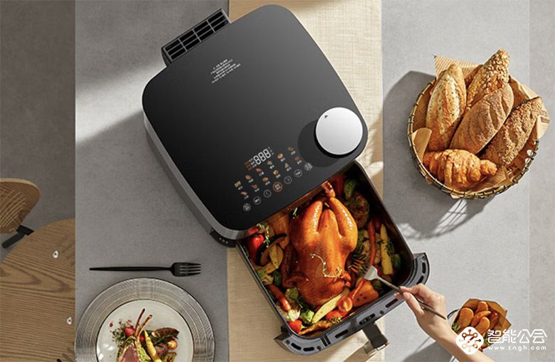 告别手动翻面！九阳V589空气炸锅：双热源+易清洁太香了 智能公会